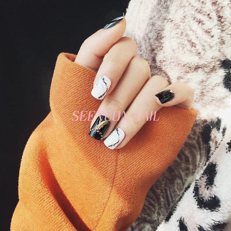 Новый 24 шт трещина черный белый цвет японский ретро перо элегантный дизайн