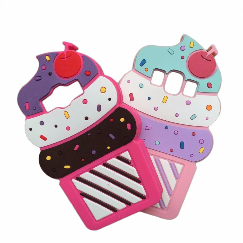 3D Ice Cream Soft Silicone Case For Samsung Galaxy J1 Ace Mini J2 J3 J5 J7 2017 2016 J320 J510 J710 J720 Phone Back Cover |