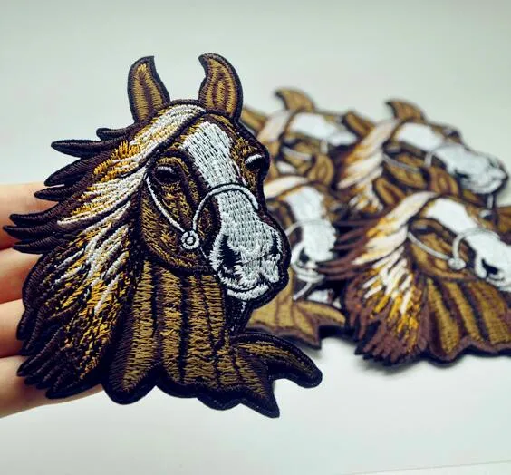 1 шт. вышитая нашивка с лошадью железная аппликация большого размера для шитья
