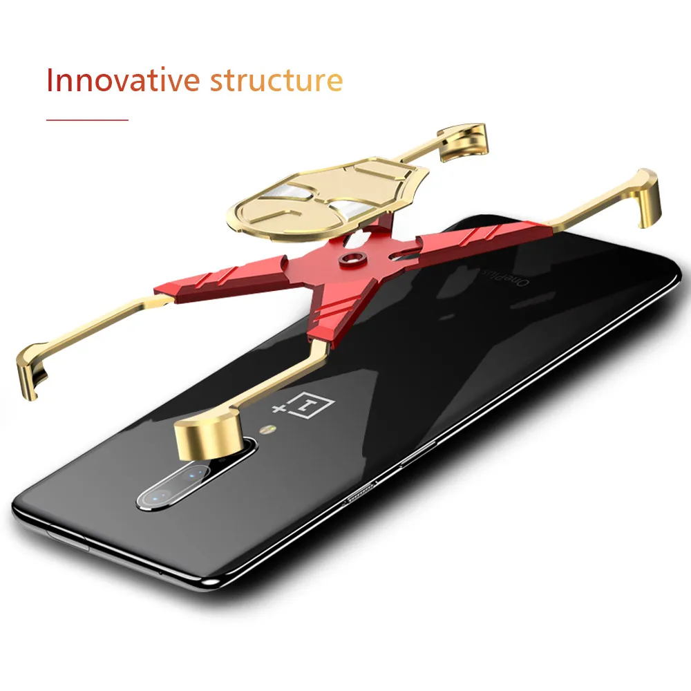 Металлический Чехол Iron Man Deluxe для Oneplus 7 pro чехол с индивидуальным металлическим
