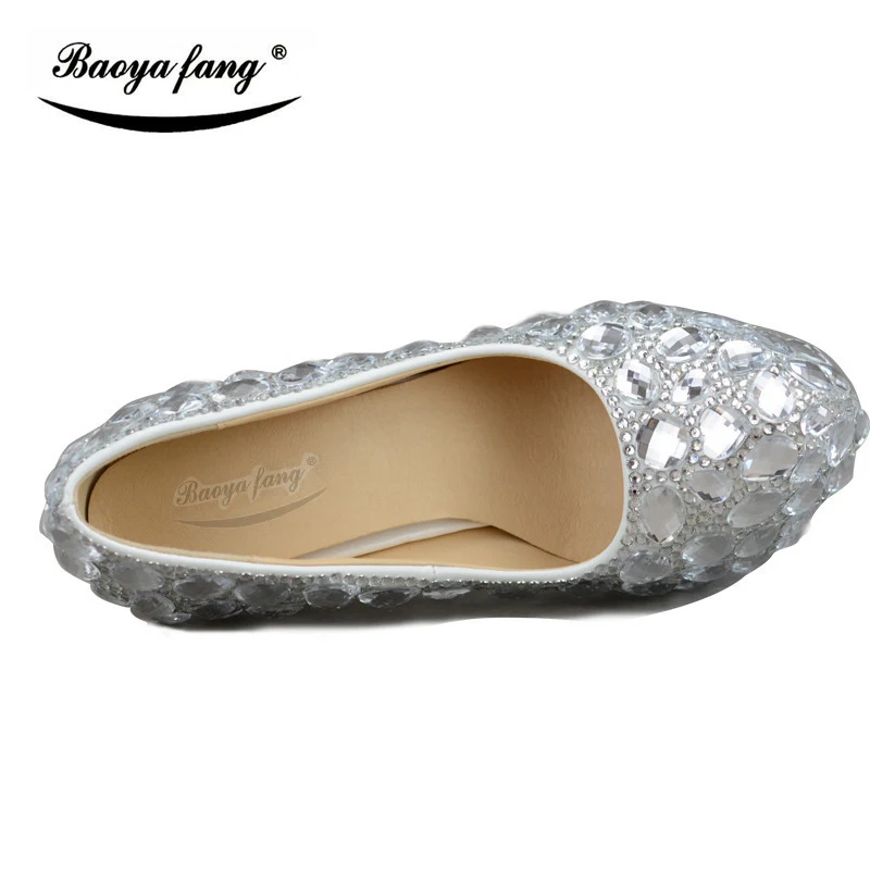 Серебристые женские свадебные туфли со стразами на платформе и высоком каблуке