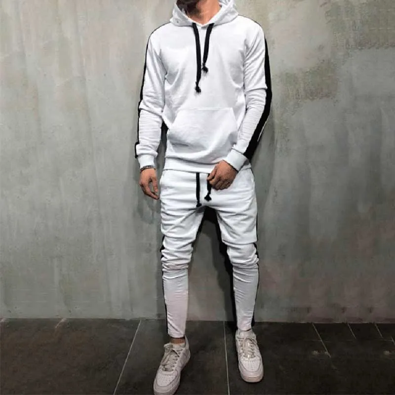 Мужской спортивный костюм chandal hombre vetements однотонный тренировочный с капюшоном в