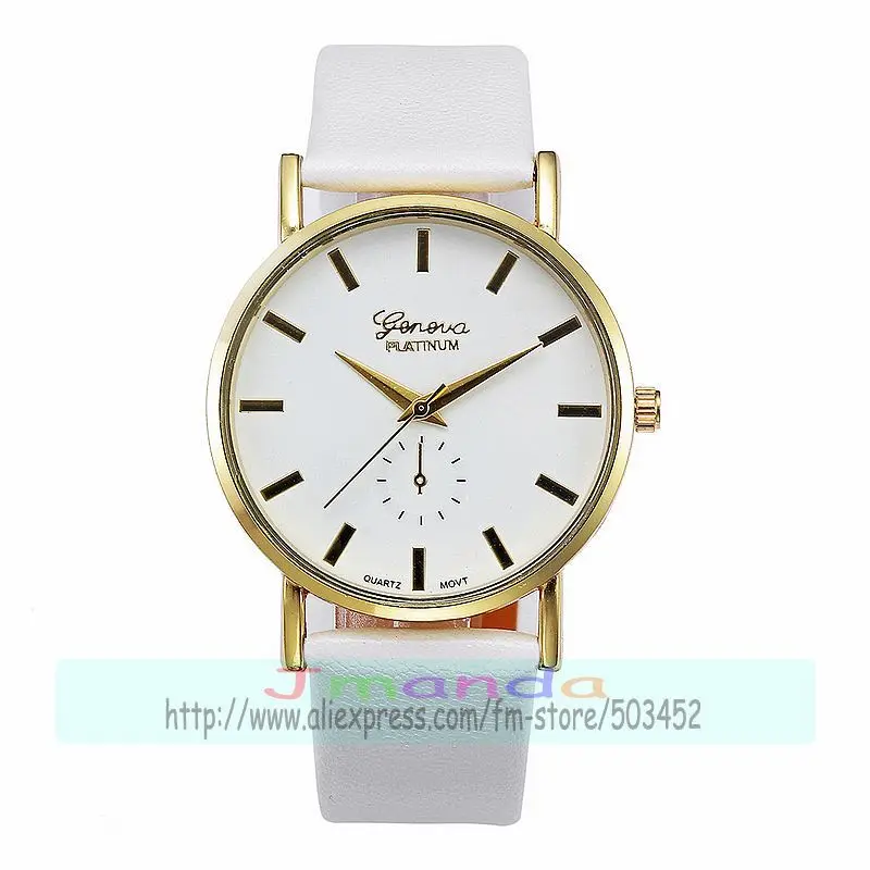 geneva white gold 100 шт/лот 5398 Модный чехол из розового золота geneva& no logo кожаные часы обертывание кварцевые повседневные наручные часы оптом часы для унисекс - Цвет: geneva white gold