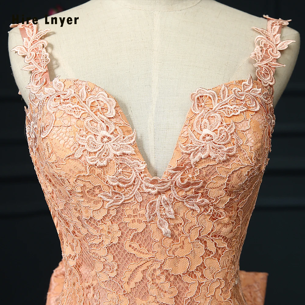 Новое поступление Vestido De Noiva Com Renda сексуальное оранжевое свадебное платье с