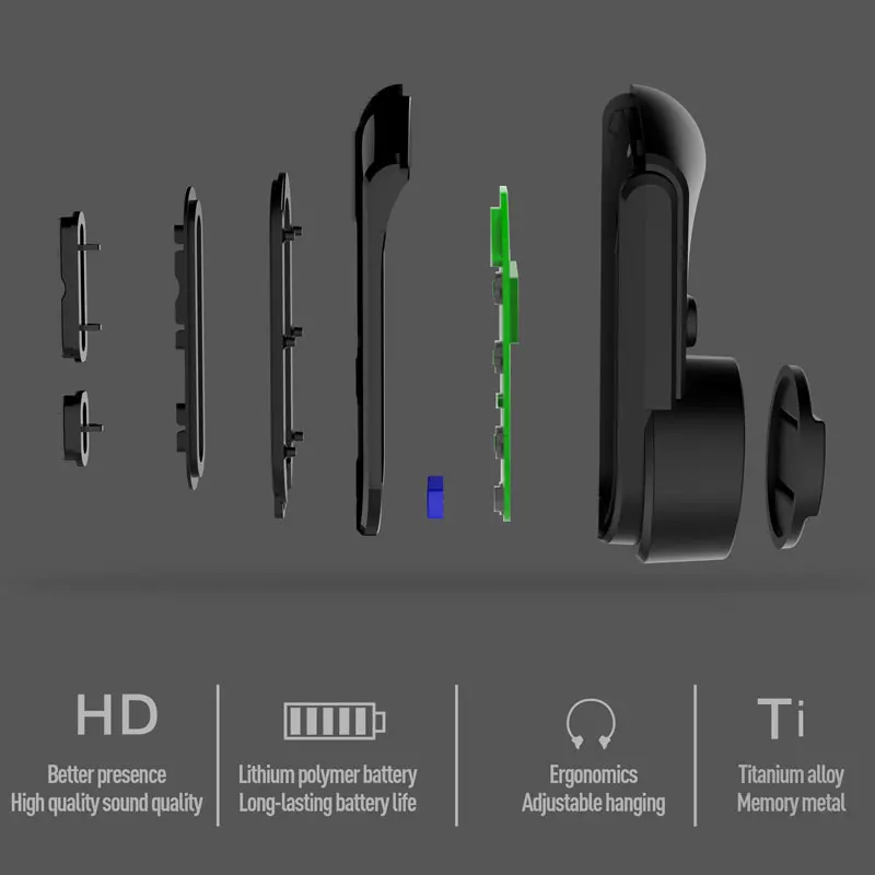 Bluetooth наушники с костной проводимостью беспроводные микрофоном IP67