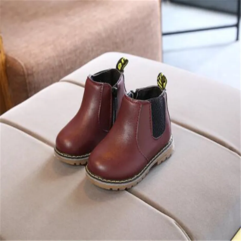 

Fashion Children Boots Autumn Winter New Handmade Comfortable Girls Boots Leather Martin Boys Boots Fashion Kids Shoes