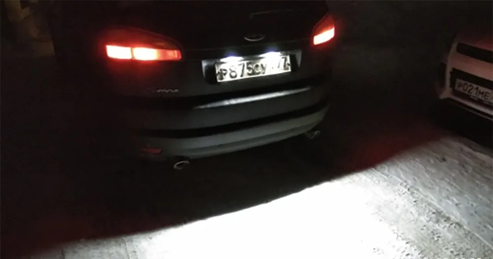 Светодиодная лампа Canbus для номерного знака Ford Fiesta Mondeo BA7 Focus C Max S Kuga Galaxy WA6 Jaguar 2