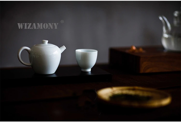 6 шт.! Особая цена! WIZAMONY чайный набор, белая керамическая чашка, высокое качество, цена, китайский фарфор, чаша в виде шляпы