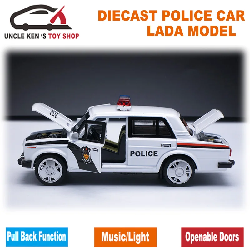 Модель русская LADA Diecast 15 см в длину металлический патрульный автомобиль детские игрушки из сплава с