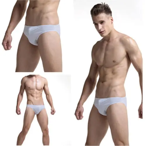 

NEW 2018 Mens Trunks Low Waist Briefs Underwear Ice Thong Lingerie G-String 4 Color Gift Trunks