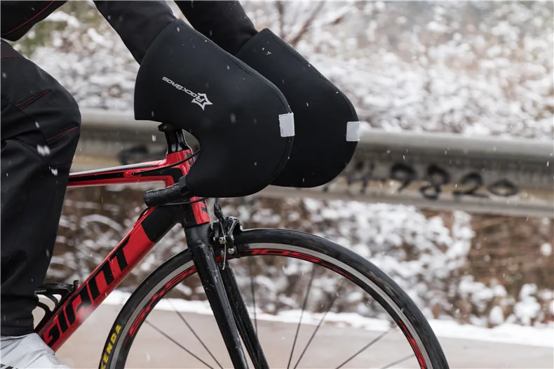 ROCKBROS перчатки для велосипедного бара, перчатки для холодной погоды, MTB дорожный велосипед, рукавицы на руль, Велоспорт, зимний Термочехол, внутренние перчатки