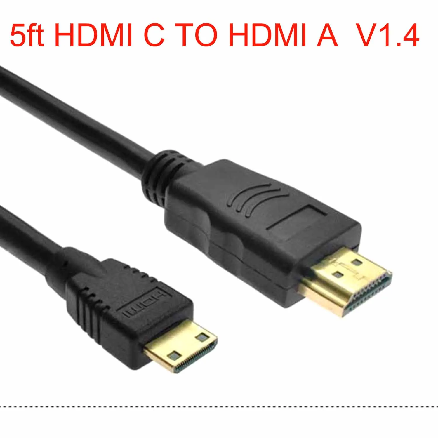 5FT Mini HDMI-совместимый C штекер к HDMI-совместимый A штекер v1.4 HD кабель для FujiFilm Finepix X-Pro 1 S2900 S2800 HD S9200