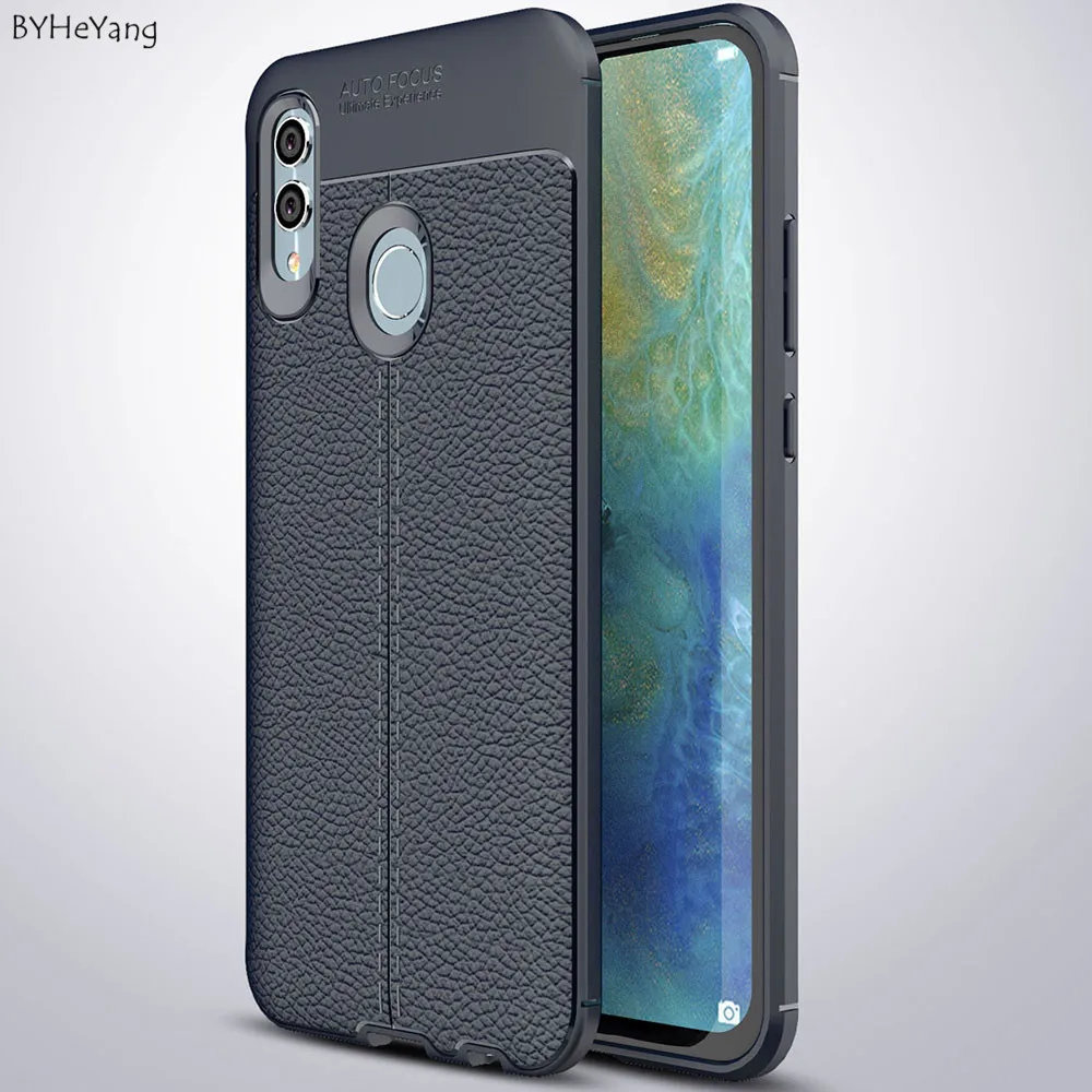 BYHeYang матовый чехол для huawei Honor 10 Lite противоударный роскошный кожаный текстуры ТПУ