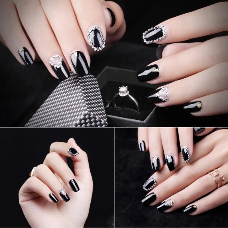 

YanRuo Mix Size 1440pcs 2000NoHF Crystal Flat Back Non Hotfix Glitter Crystals DIY 3d Nail Art Rhinestone Phones Decorations