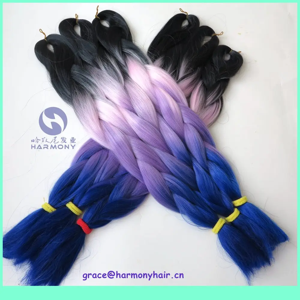 Desire for hair 1 шт. коричневый термостойкий синтетический плетение наращивание волос огромные косички для коробок косички изготовление волос - Цвет: # Фиолетовый