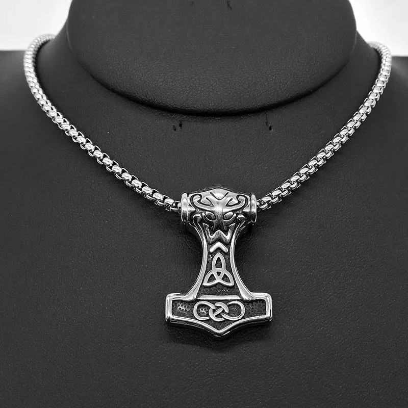 AMUMIU Подвески мужские ожерелья Мода кулон Цепочки и удачи на скрытую металла