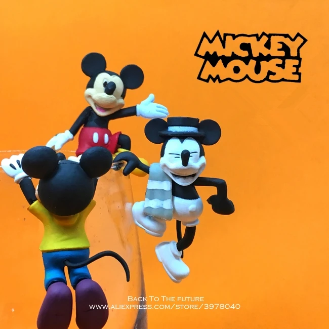 Disney Mickey Mouse 4 5 см 3 стиля мини кукла фигурка аниме украшение коллекции игрушка