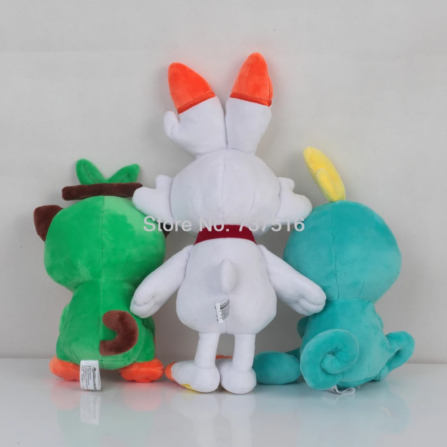 Новое поступление Аниме Супер Evolution Scorbunny Sobble Greninja Gekoga Grookey плюшевые куклы, чучела животных игрушки подарок 9-17 дюймов