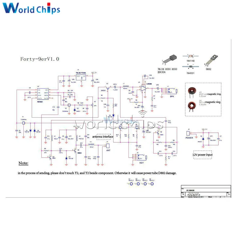 Телеграфный трансивер CW Micrfo-power, Forty-9er, коротковолновой радиопередатчик, телеграфный передатчик, сделай сам, комплект 12 В, 7,023 МГц, 100-300 км