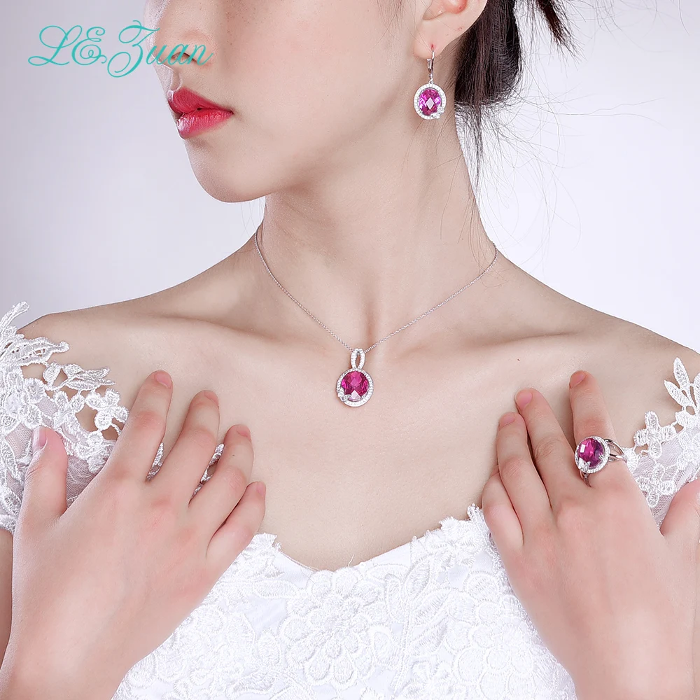 Женские серьги из серебра 925 пробы с розовым камнем 7 91 карата|fine jewelry|pendant jewelrypendant |
