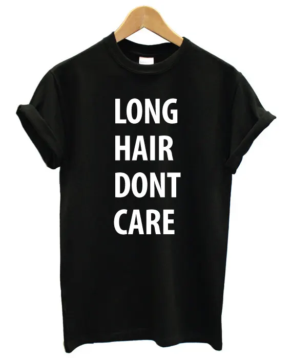 Длинные Hair Don't Care &quotс принтом женские рубашки для мальчиков повседневная
