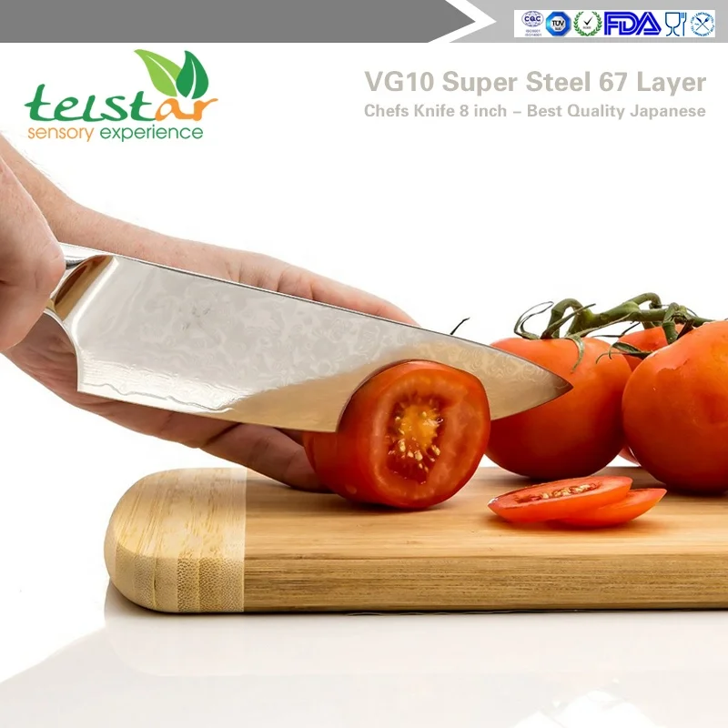 8&quot Santoku Chef Knife Kitchen Knives Japanese Damascus VG10 Steel Razor Sharp Blade Meat Cutting Tools G10 Handle | Дом и сад