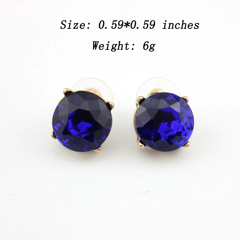 ZWPON модные круглые стеклянные серьги в горошек с кристаллами для женщин оптовая