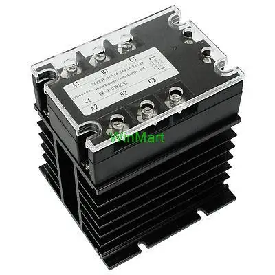 DC AC 25A 5 32VDC/380VAC 3 фазы SSR твердотельные реле w теплоотвод|relay socket|relay inductancesink tank |