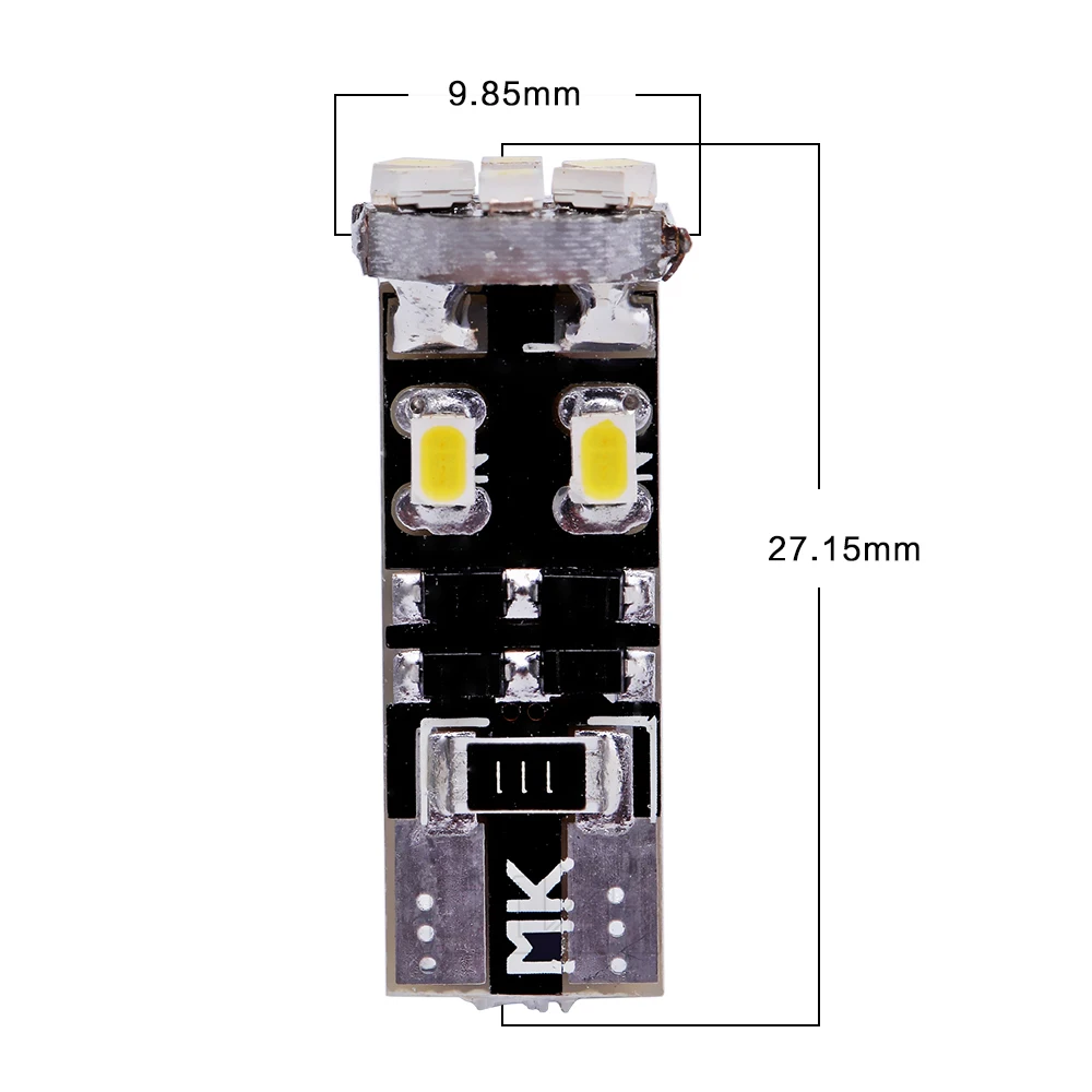 500 шт./лот T10 светодиод шина может свет w5w 10smd 1206 светодиодная сигнальная лампа canbus