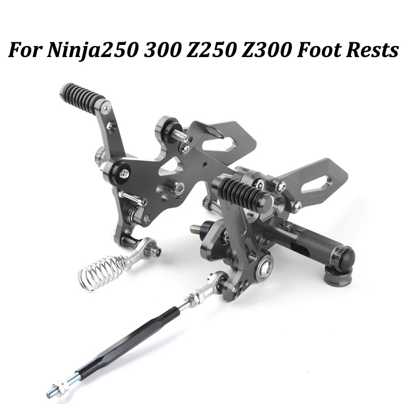 Motorcycle Adjustable Foot Rests CNC Accessories Modified For Kawasaki Ninja250 300 Z250 Z300 All Year | Автомобили и мотоциклы