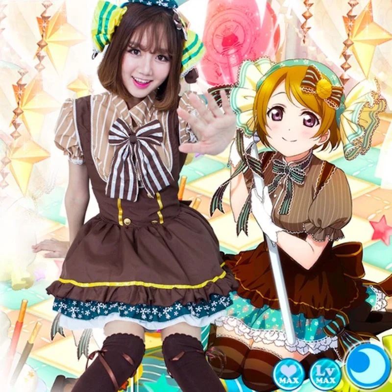 Костюм японского аниме для косплея Love Live Lovelive Hanayo Koizumi конфетная Униформа