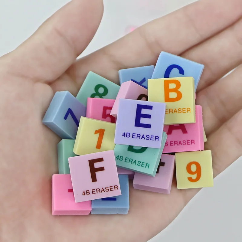 Цветные цифры Алфавит мини резиновый ластик канцелярские принадлежности