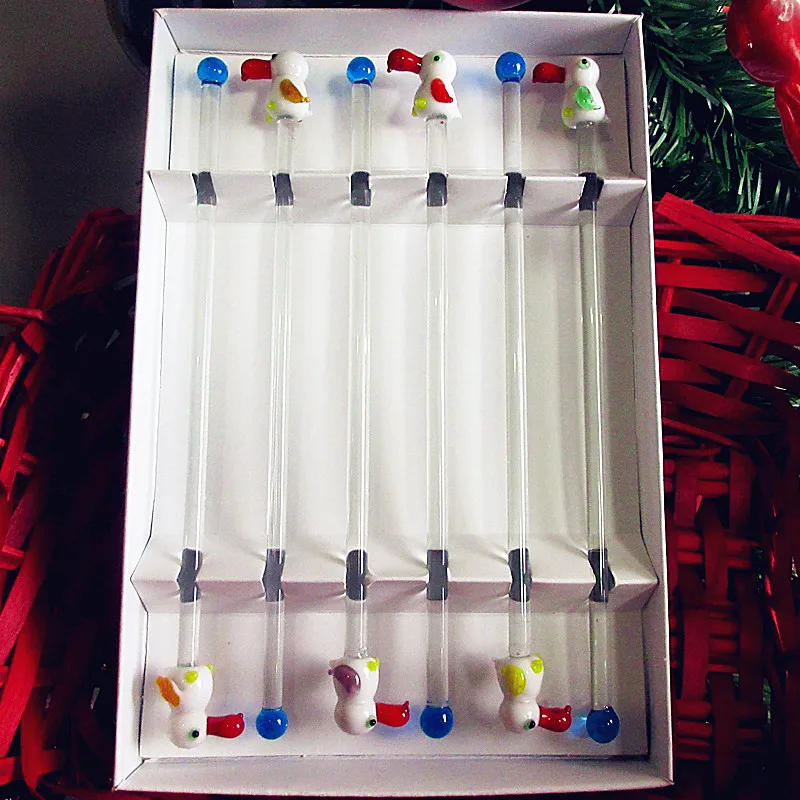 6 шт. авторские стеклянные лягушки для напитков из муранского стекла вина сока