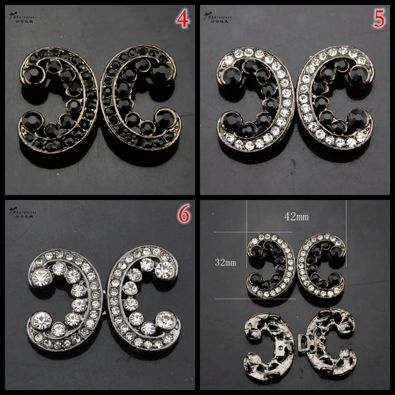 высококачественного металла горный хрусталь камушек пряжки кнопки для шуба