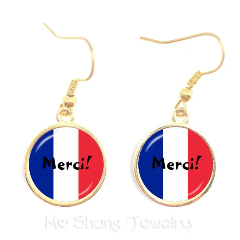 Teachers Gifts Handmade Glass Cabochon Super Maitresse Drop Earrings Merci Jewlery For Women Girls | Украшения и аксессуары