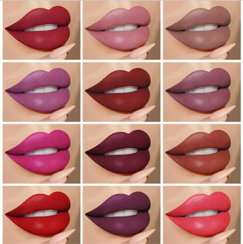 1 шт. Матовая жидкая губная помада с милым котом стойкая телесного цвета блеск для