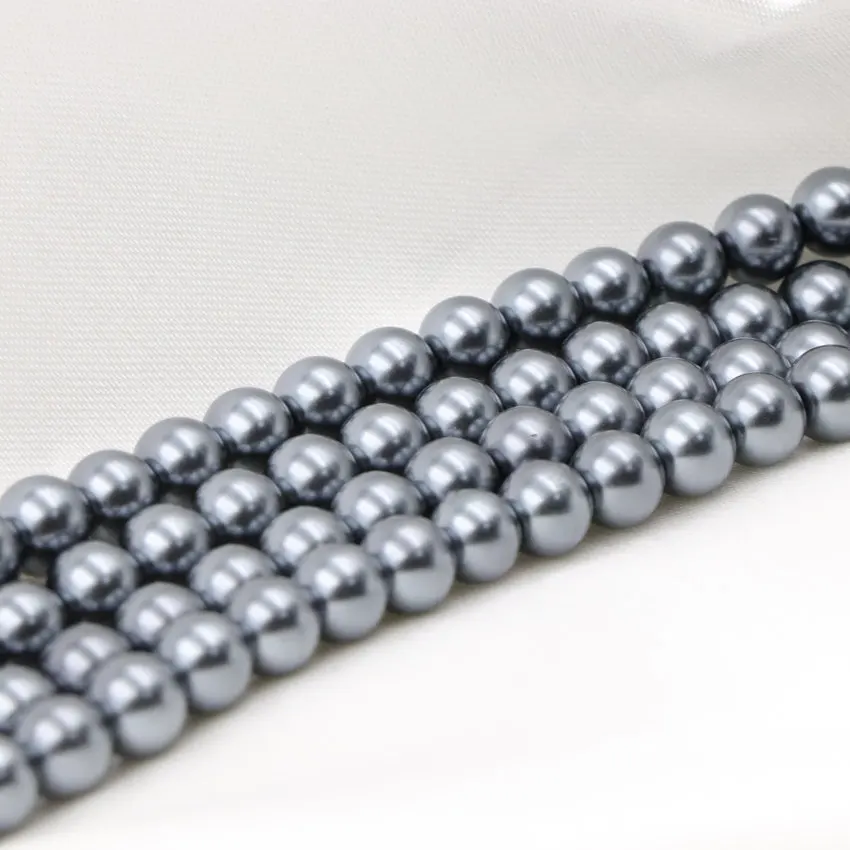 Классический темно-серый искусственный жемчуг в виде ракушки женские ювелирные