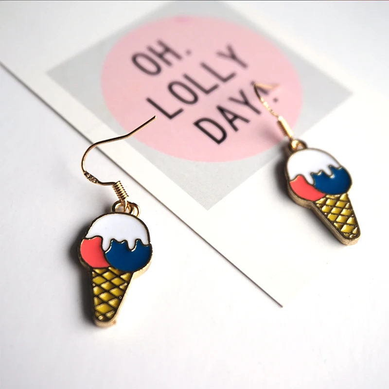 Женские серьги-подвески с мороженым Agebler модные ювелирные изделия для девочек