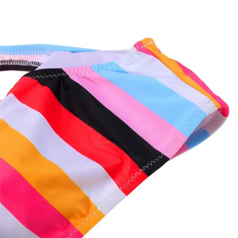 Для женщин купальники 2018 Повседневное Модные женские s Радуга Купальные Костюмы