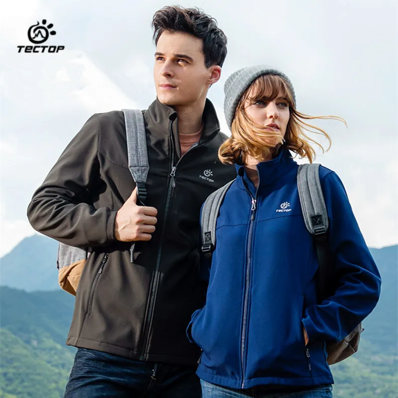 Tectop для мужчин и женщин Кемпинг мягкая оболочка куртки водонепроницаемая