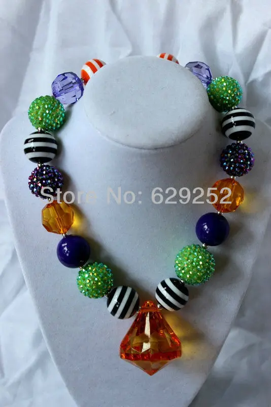 10PCS Halloween chunky bubblegum bead for girls bubble gum purple orange black lime greenCB163 | Украшения и аксессуары