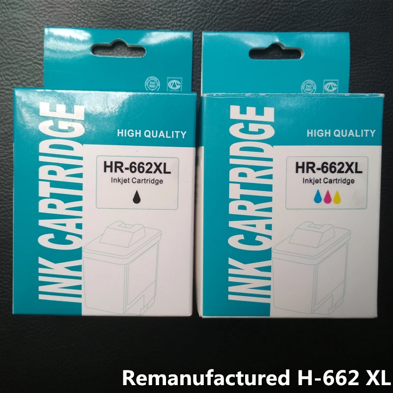 Один комплект восстановленных картриджей для принтера HP 662XL 662 XL Deskjet 1015 / 1515 2515 2545