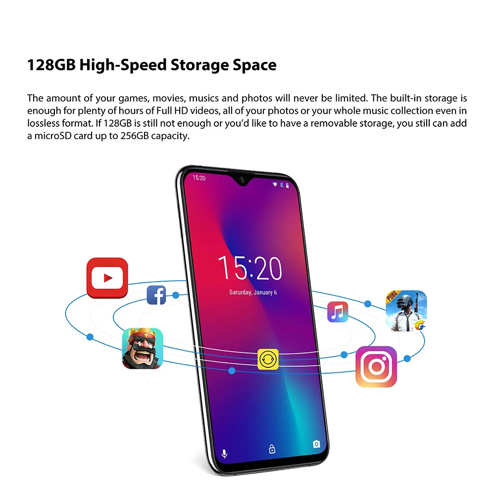 UMIDIGI One Max мобильный телефон 4 ГБ 128 ГБ 6,3 дюйма Helio P23 Восьмиядерный Android 8,1 16 Мп+ 12 МП 4150 мАч NFC Face ID 4G смартфон