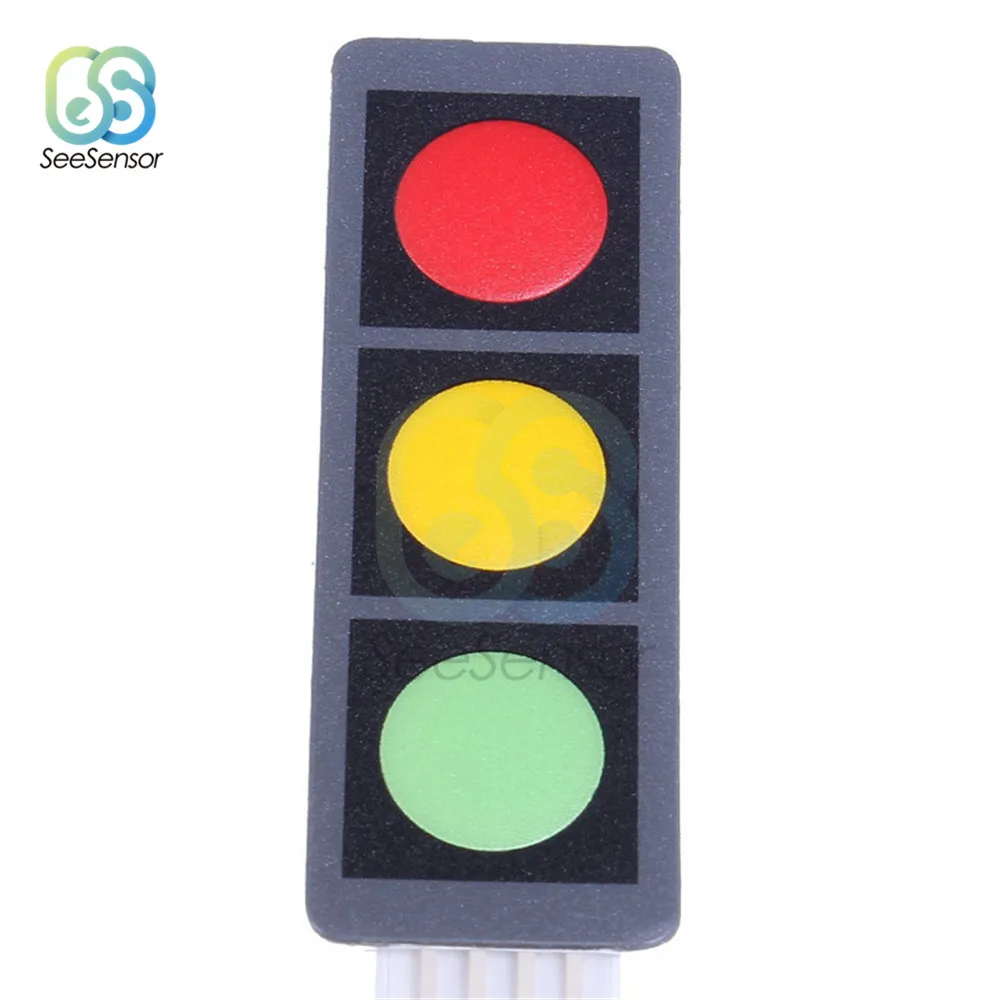 5pcs/Lot 1*3 3 Keys Matrix Array Membrane Switch Key Pad RGB Keyboard Display Control Panel Red Green Yellow | Инструменты
