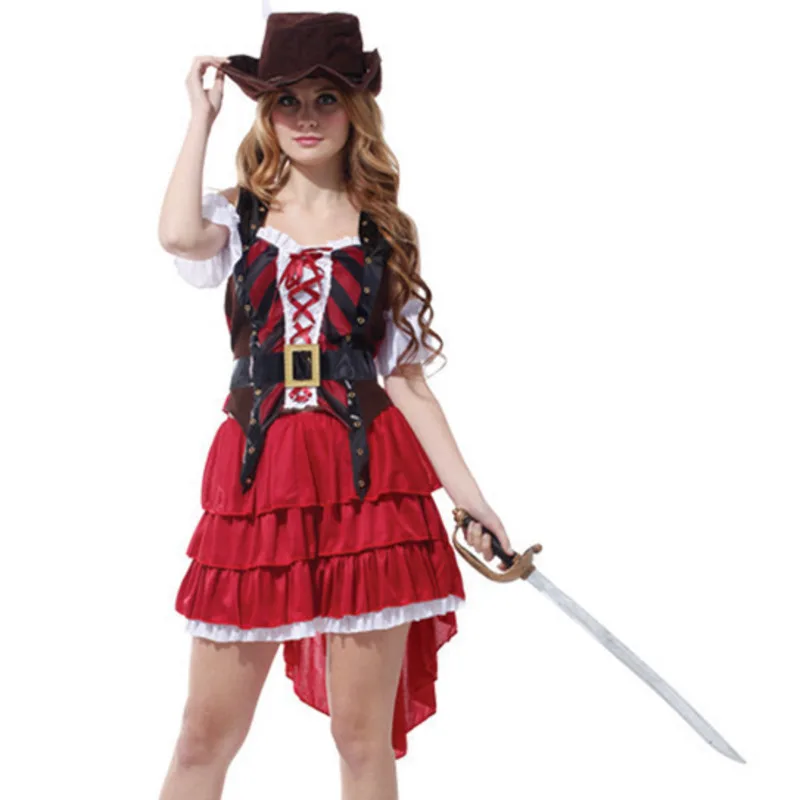 Костюмы на Хэллоуин для женщин пират сексуальные корсеты из Карибский Капитан