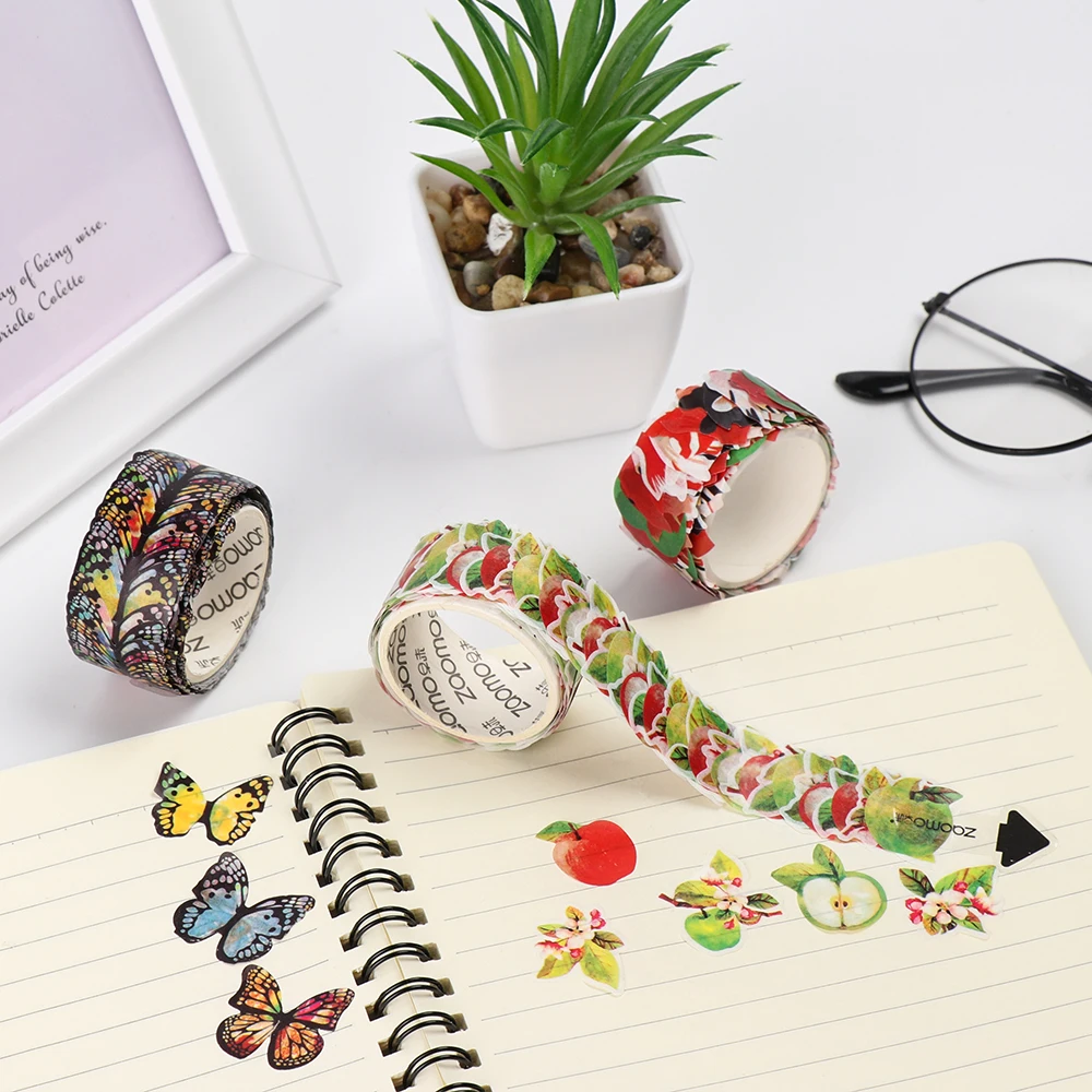 10 узоров цветок лепестки маскирующая бумага лента аромат Сакура Скрапбукинг