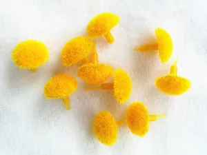 100 шт. 10 мм Хризантема Гербера Подсолнух Stamen для DIY Искусственные подсолнухи Цветочные принадлежности желтый