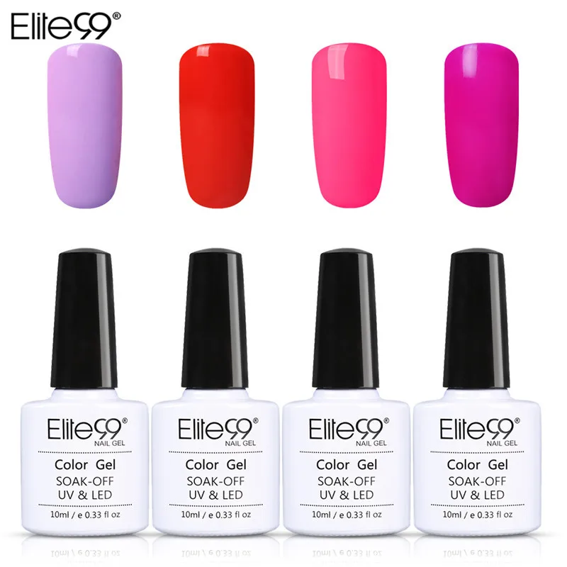 Elite99 10ml Macaron Gel 4pcs/set Nail Art Vernis UV Gel Varnish Soak Off Nails Gel Polish Reinforce Nail Hybrid Lacquer