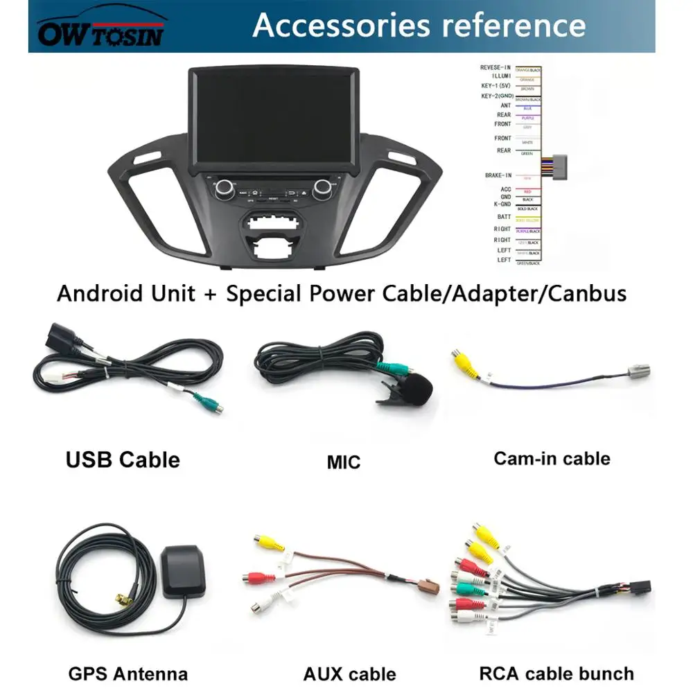 " ips 8 ядерный 4 Гб ram+ 64 Гб rom Android 9,0 автомобильный DVD радио gps для Ford Transit Custom 2013 DSP CarPlay