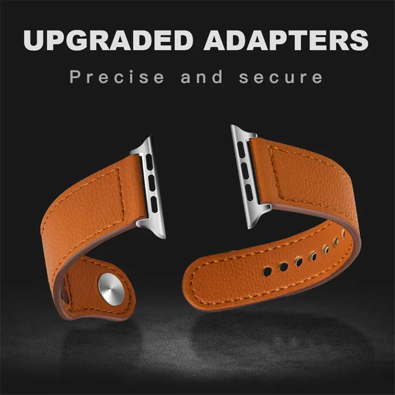 Ремешок из натуральной кожи для Apple Watch Band 4 42 мм 38 спортивный ремешок iwatch серии 44 40